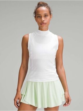 Lululemon Lightweight Nulux Mock-Neck Tank Top - White